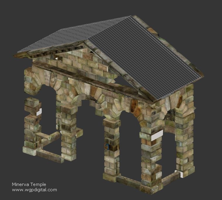 Minerva Temple - 3ds max - 3d view